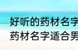 好听的药材名字适合男孩名字 好听的药材名字适合男孩名字有哪些