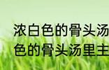 浓白色的骨头汤里白色的是什么 浓白色的骨头汤里主要是什么东西