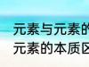 元素与元素的本质区别是什么 元素与元素的本质区别