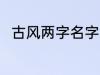 古风两字名字 适合男生的古风网名